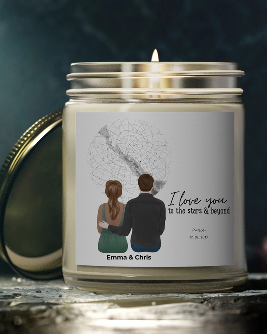 Star Map for Couples Personalized Scented Candle