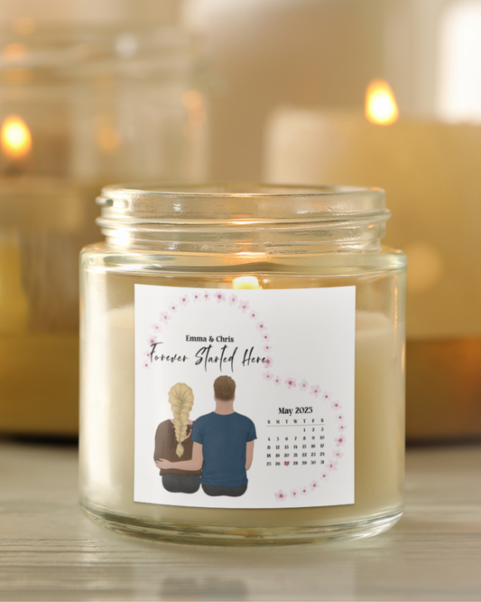 Couple Calendar Print – Your Special Moment Personalized Scented Candle