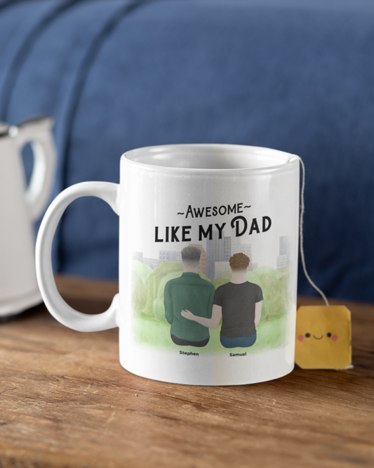 “Awesome Like My Dad” – A Personalized Design Mug