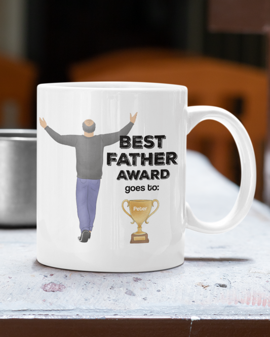 “Best Father Award” – Personalized Design for the #1 Dad Mug