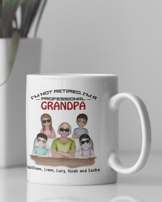 I’m not retired, I’m a professional Grandpa Personalized Mug