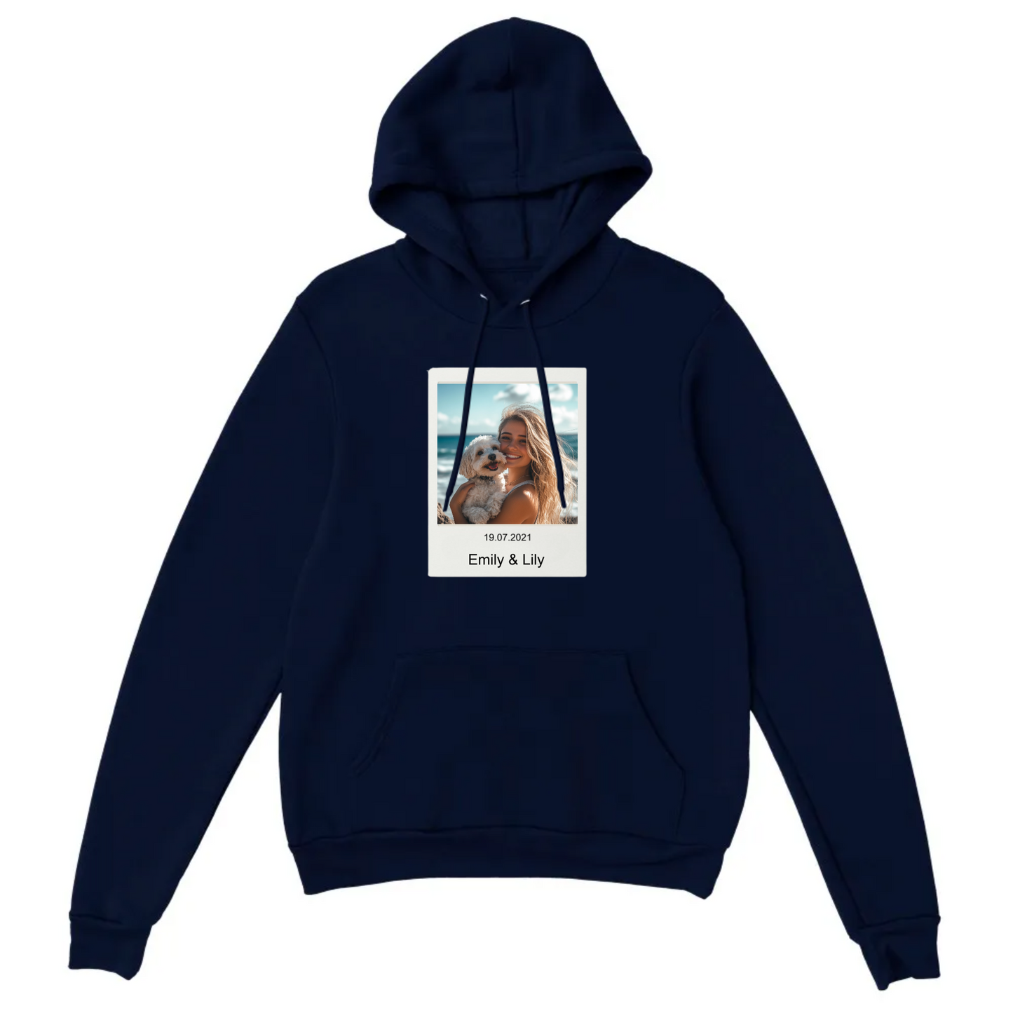 Custom Retro Polaroid Print Hoodie