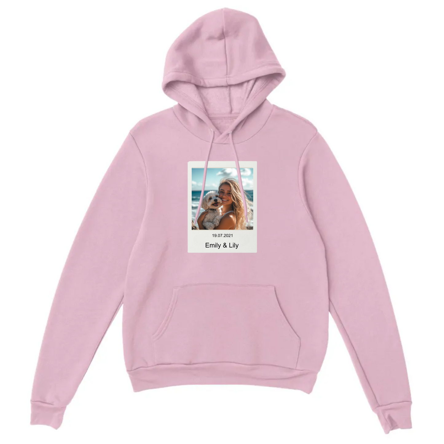 Custom Retro Polaroid Print Hoodie