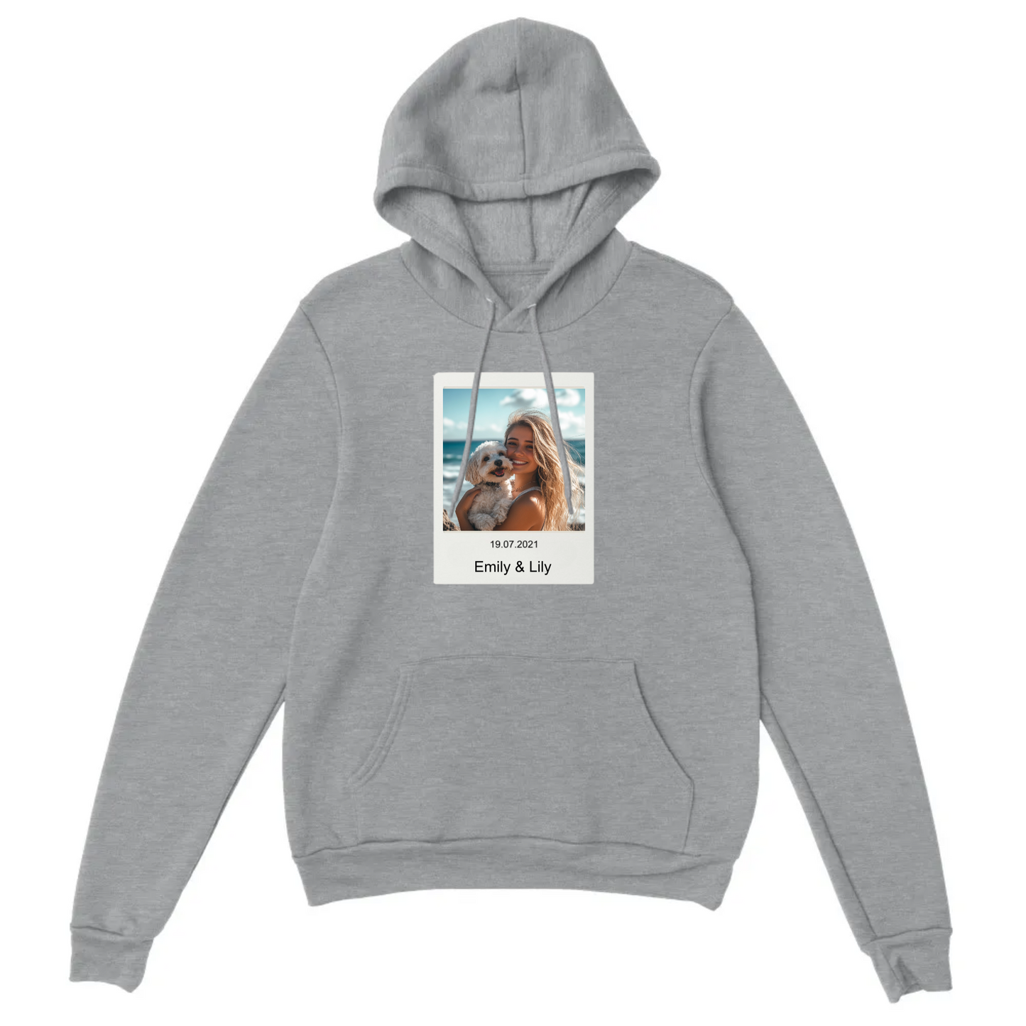 Custom Retro Polaroid Print Hoodie
