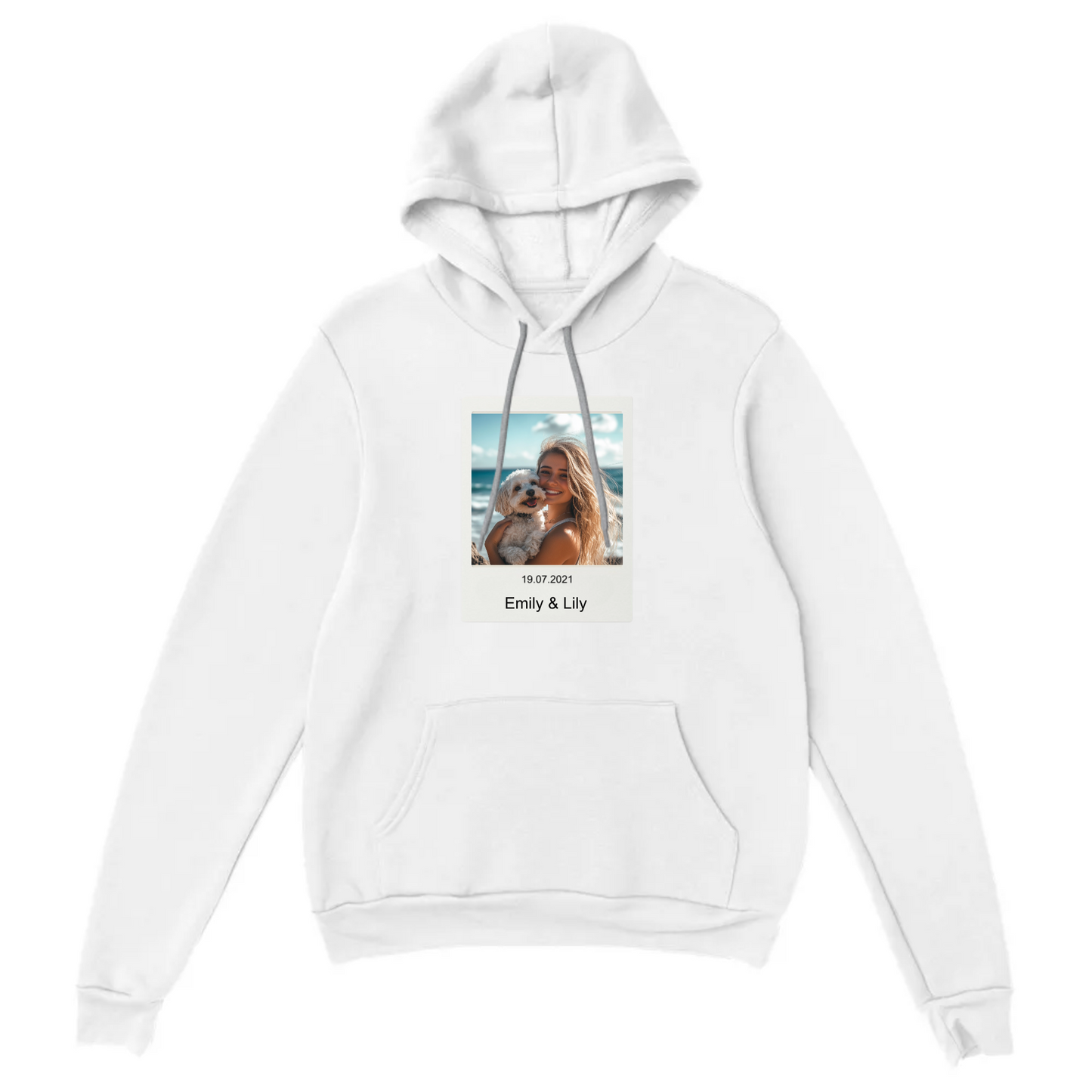 Custom Retro Polaroid Print Hoodie