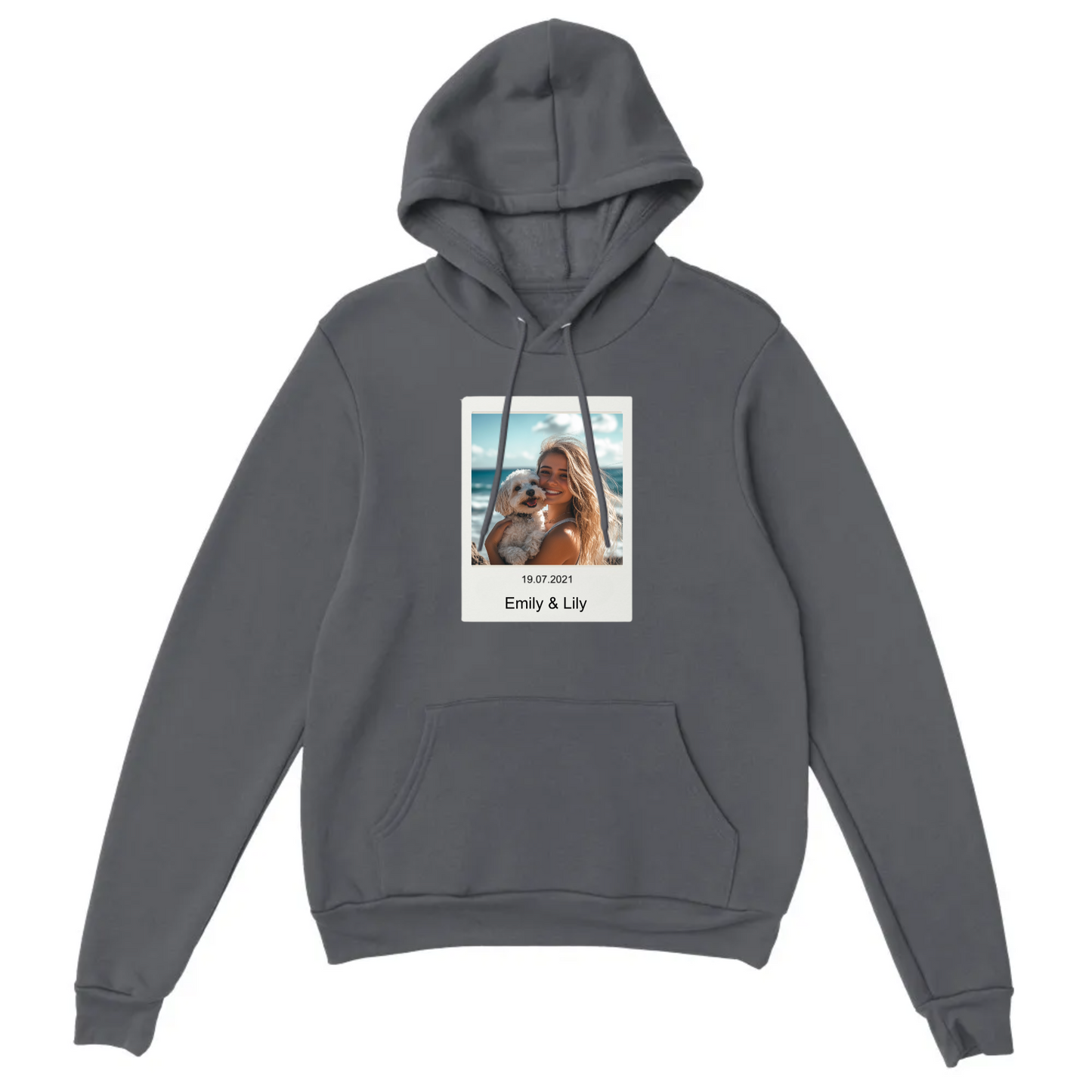 Custom Retro Polaroid Print Hoodie