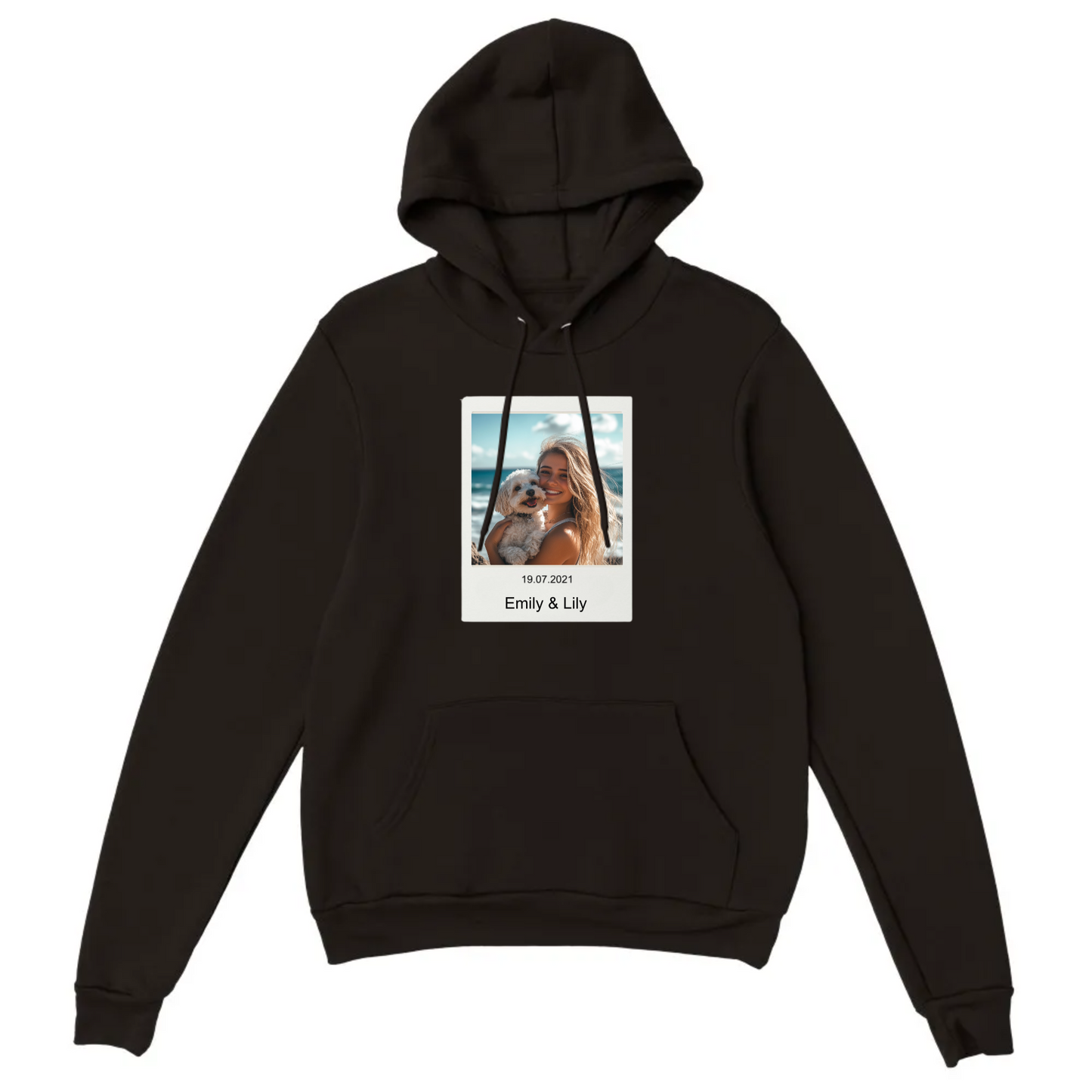 Custom Retro Polaroid Print Hoodie