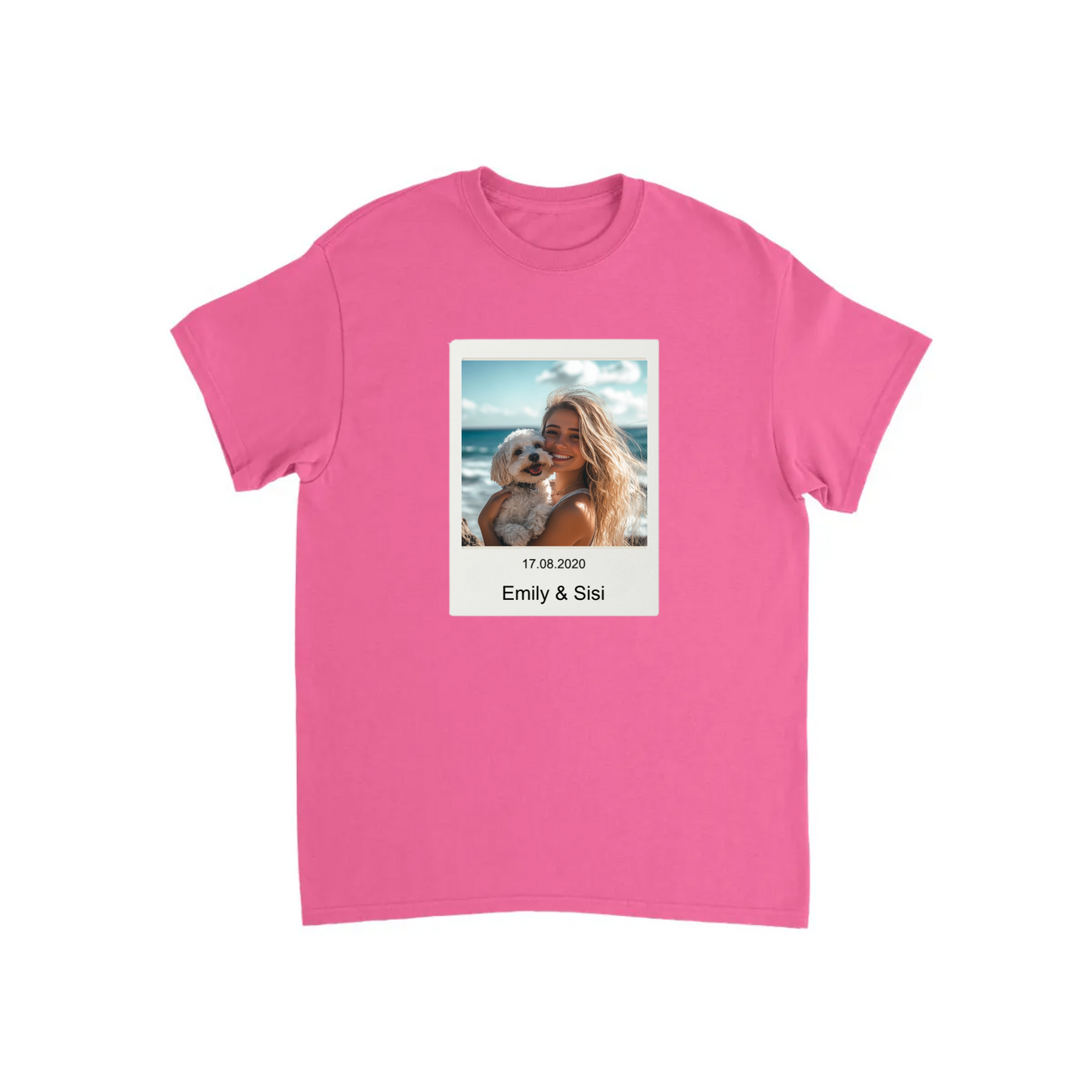 Custom Retro Polaroid Print T-shirt
