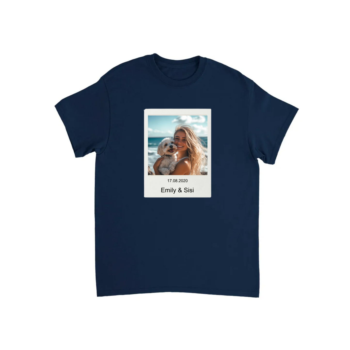Custom Retro Polaroid Print T-shirt