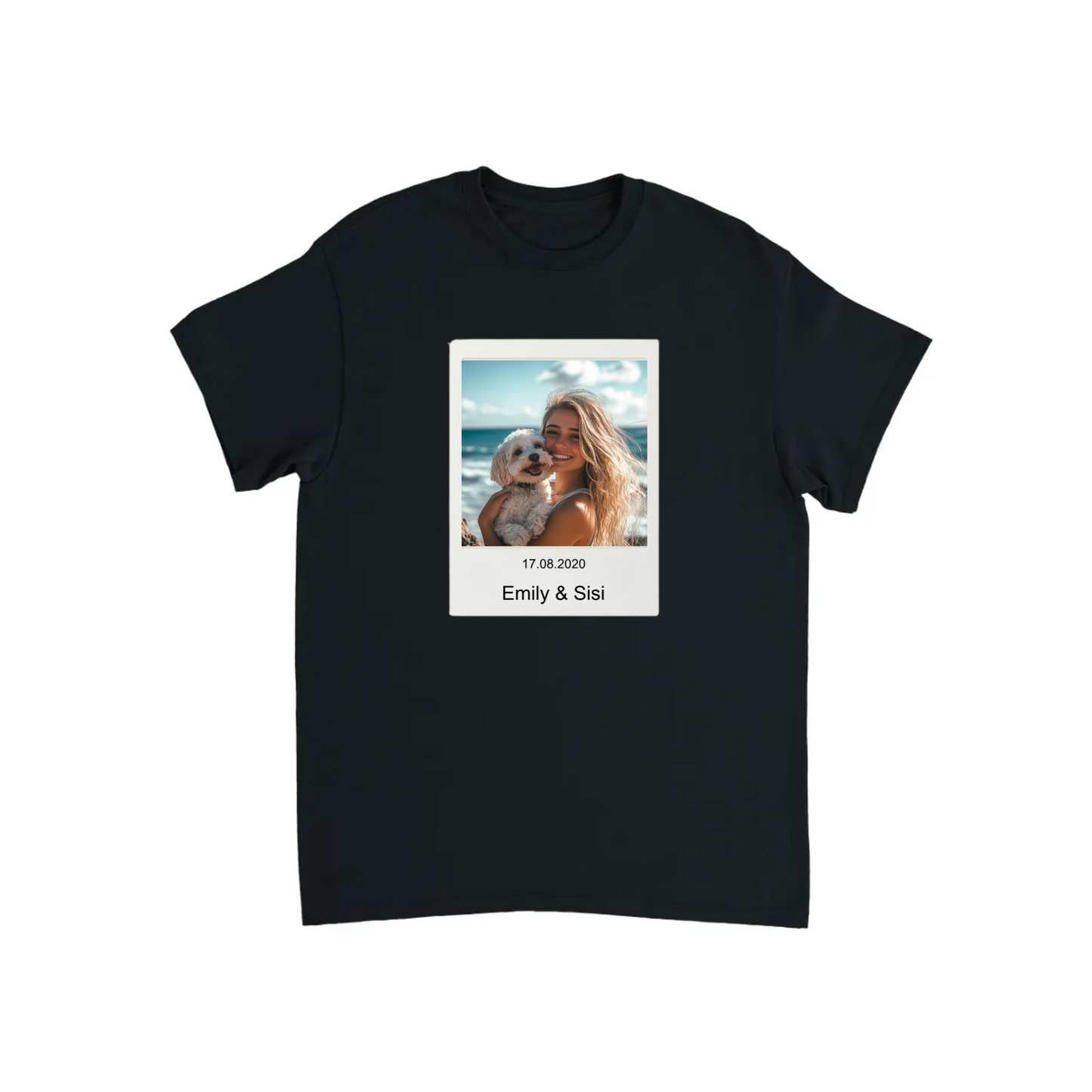 Custom Retro Polaroid Print T-shirt