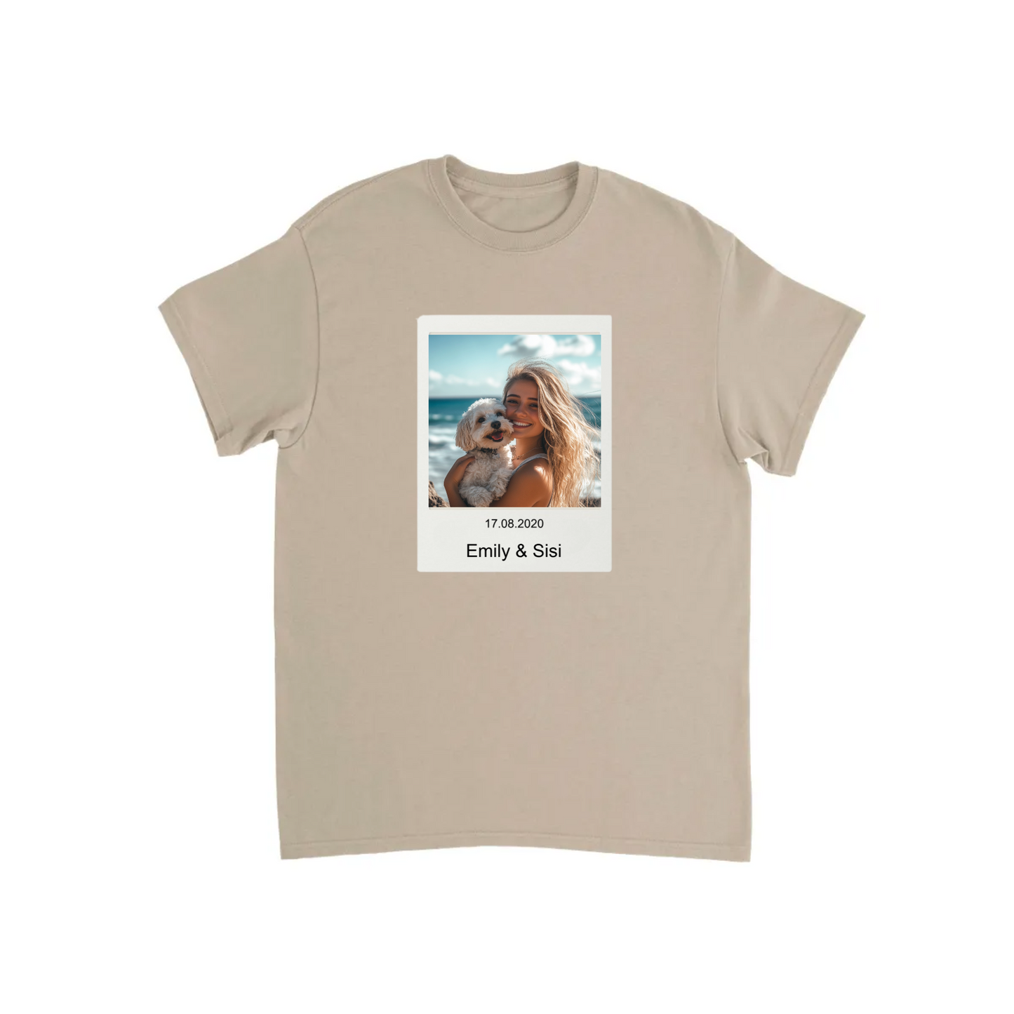 Custom Retro Polaroid Print T-shirt