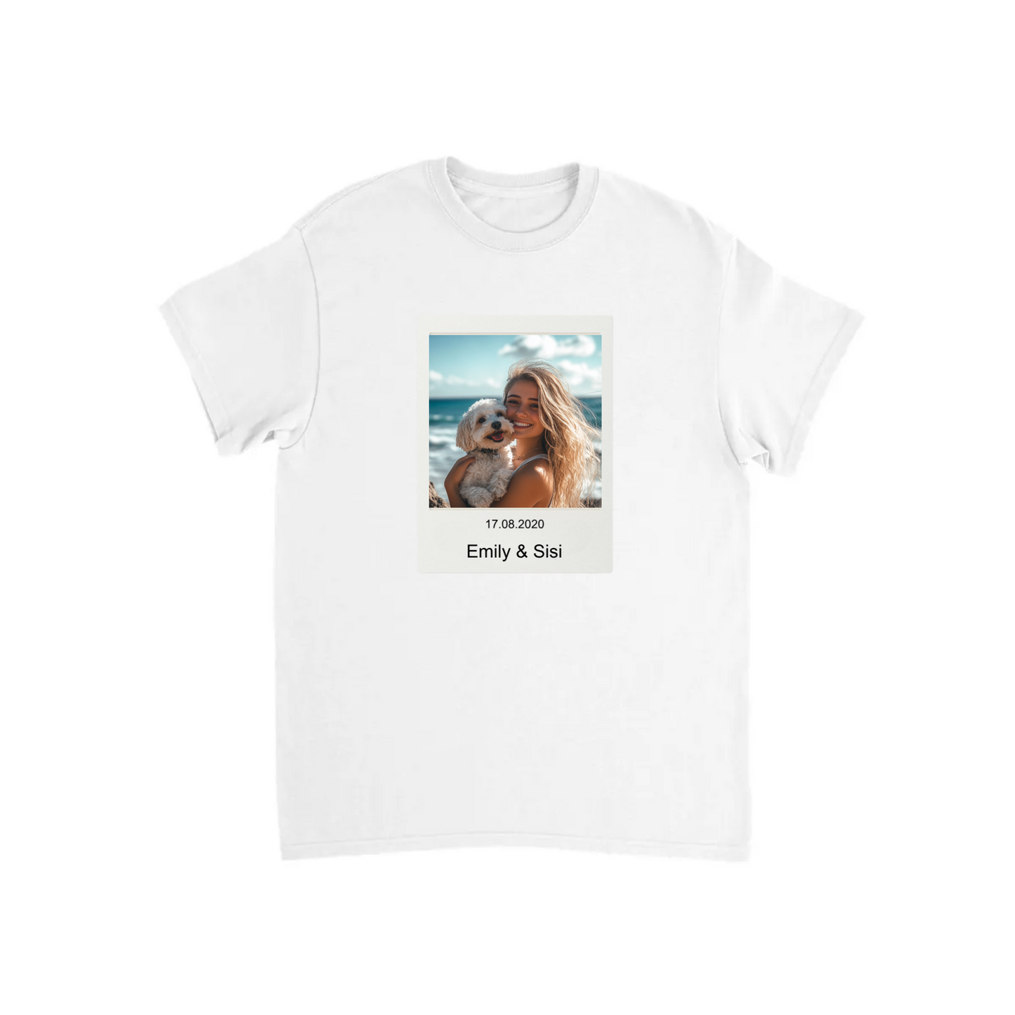 Custom Retro Polaroid Print T-shirt