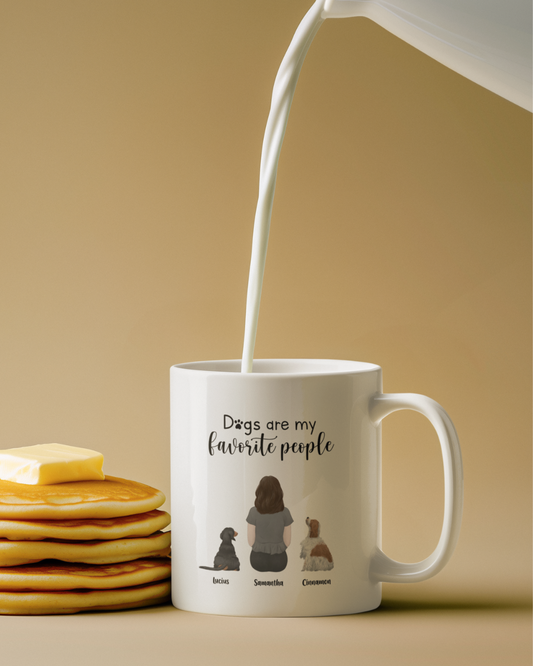 “Dogs are my favorite people” - Personalized Mug
