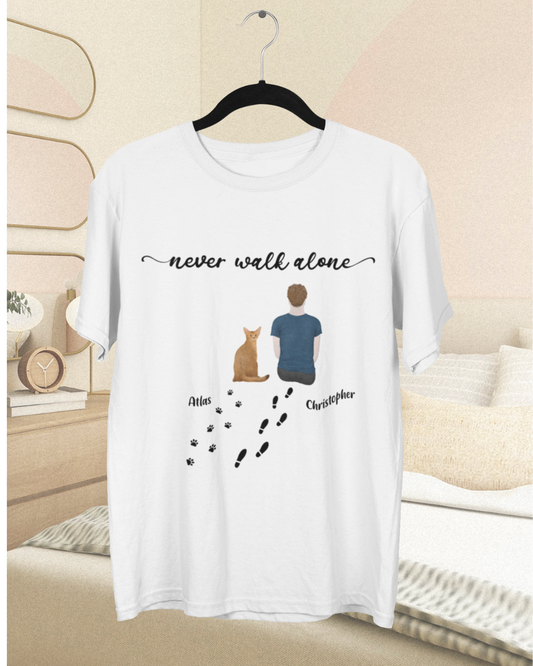 “Never walk alone” Cat Personalized T-shirt
