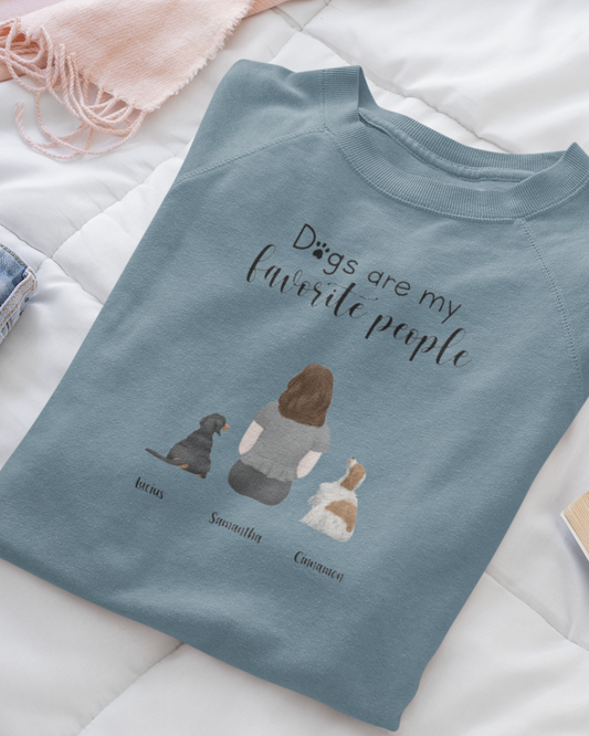 “Dogs are my favorite people” Personalized Sweatshirt
