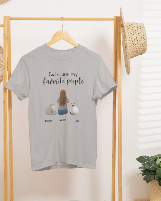 “Cats are my favorite people” Personalized T-shirt
