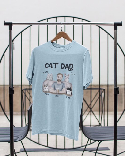 Cat Dad Personalized T-shirt
