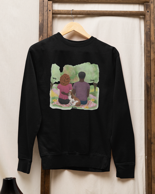 You, Me & The Dog Personalized Sweatshirt