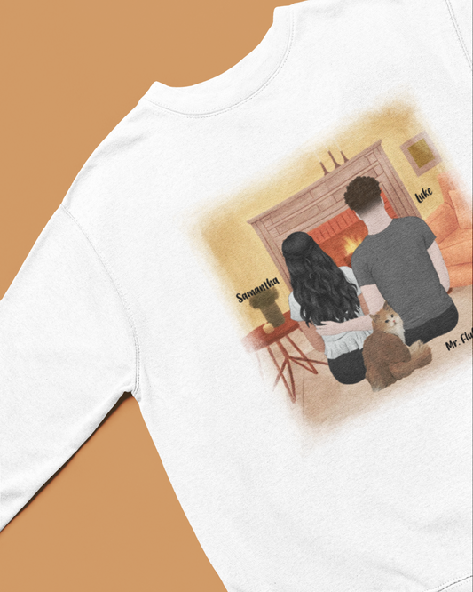 You, Me & The Cat Personalized Sweatshirt