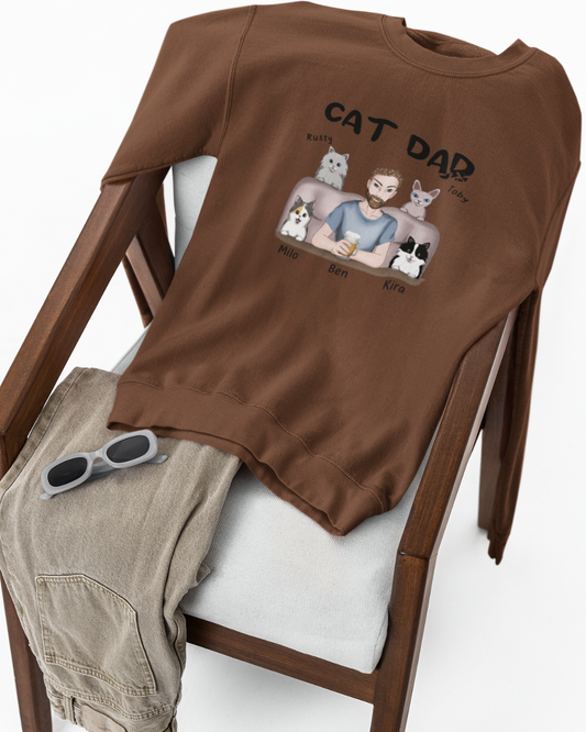 Cat Dad Personalized Sweatshirt