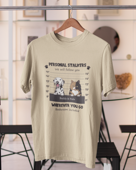 Color “Personal Stalker” Personalized Pet T-shirt