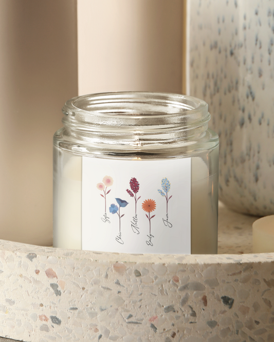 A Garden Full of Love – Personalized Flower Art Scented Candle