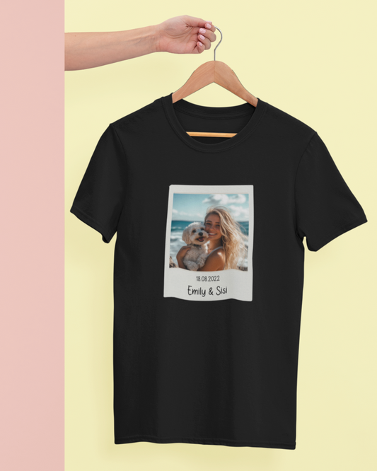 Custom Retro Polaroid Print T-shirt