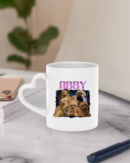 Cosmic Custom Heart-Shaped Mug