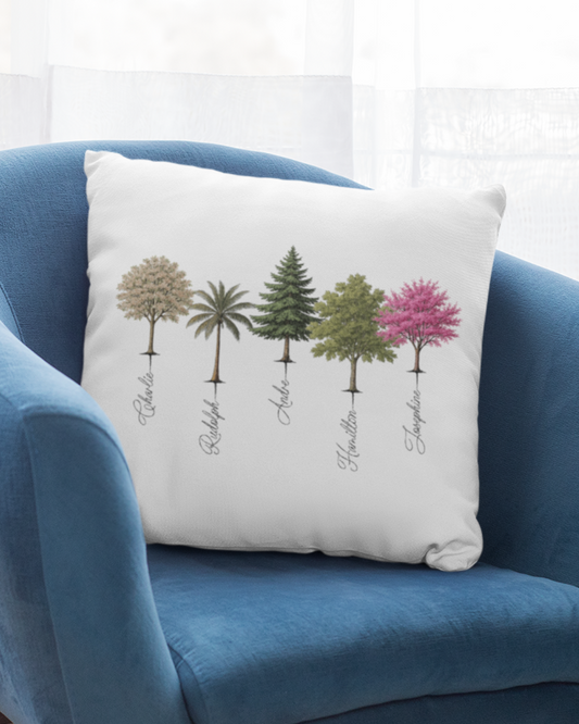 A Forest Full of Love – Personalized Tree Art  Pillow