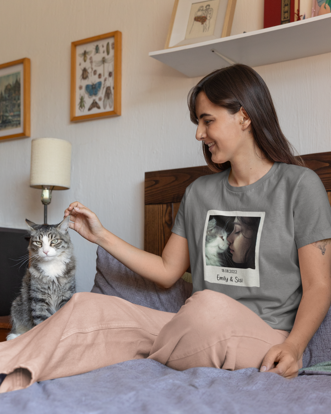 Custom Retro Polaroid Print T-shirt