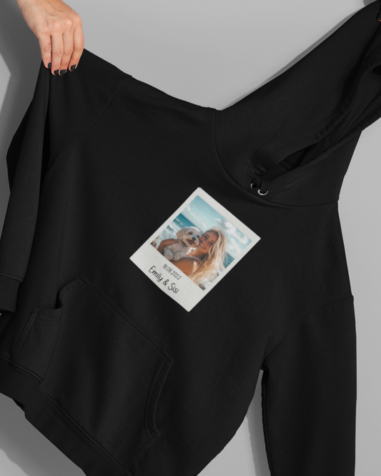 Custom Retro Polaroid Print Hoodie