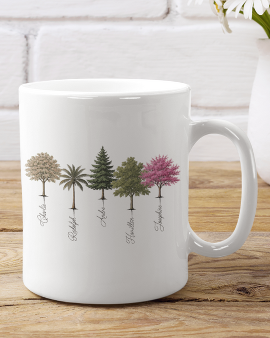 A Forest Full of Love – Personalized Tree Art Mug