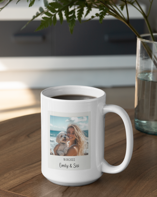 Custom Retro Polaroid Print Mug