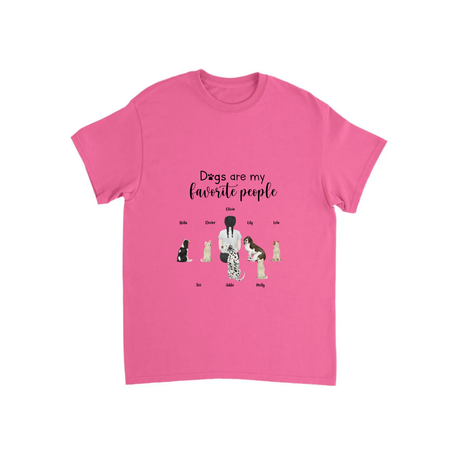 “Dogs are my favorite people” Personalized T-shirt