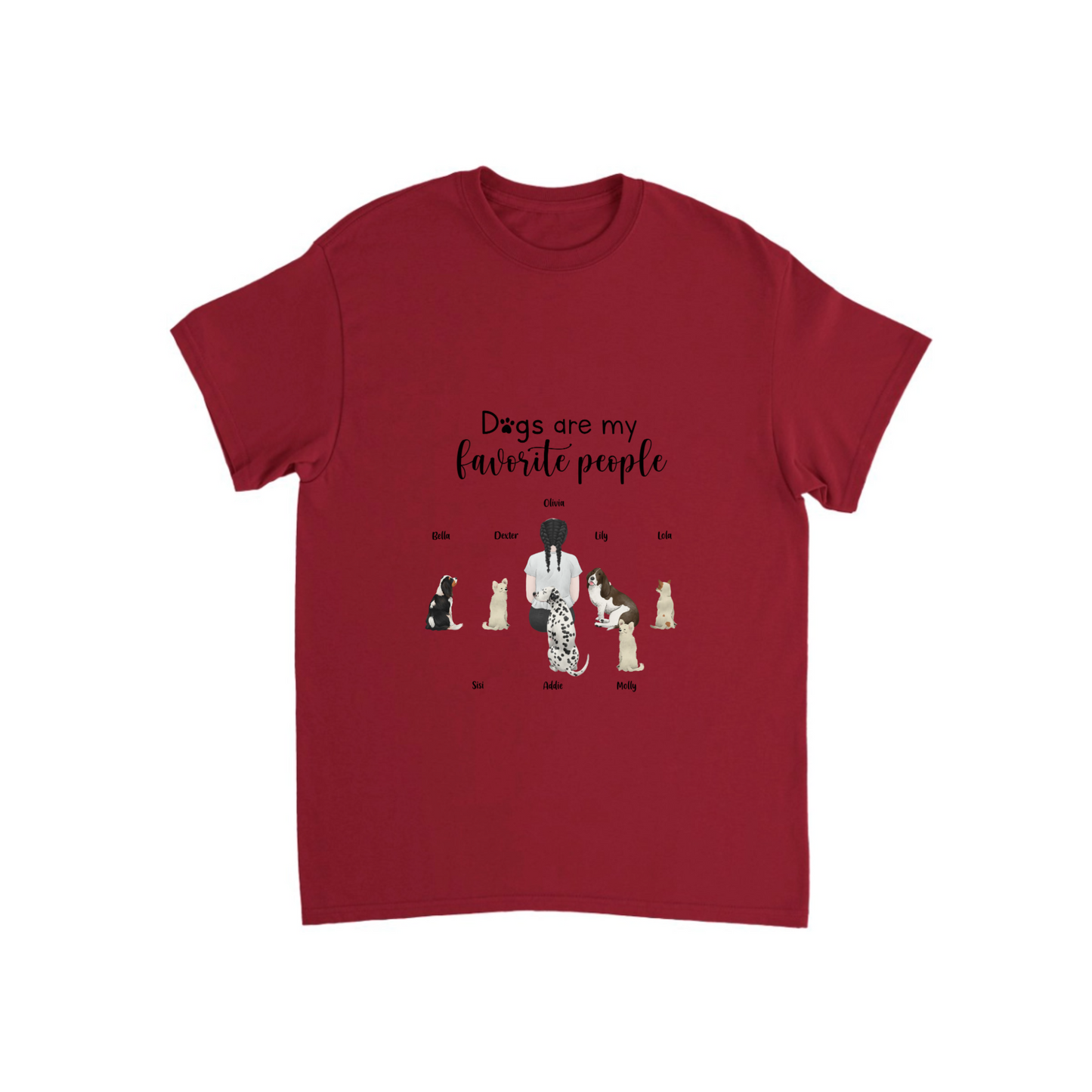 “Dogs are my favorite people” Personalized T-shirt