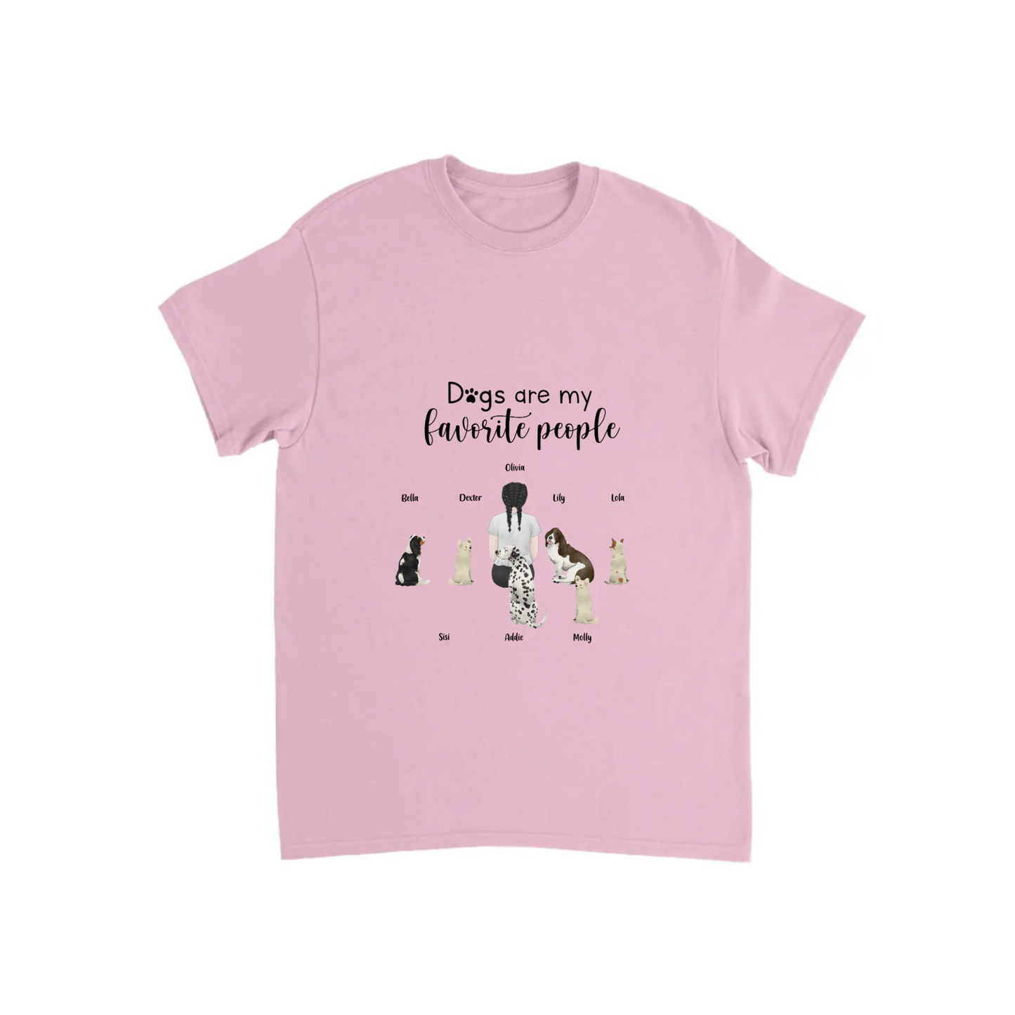 “Dogs are my favorite people” Personalized T-shirt
