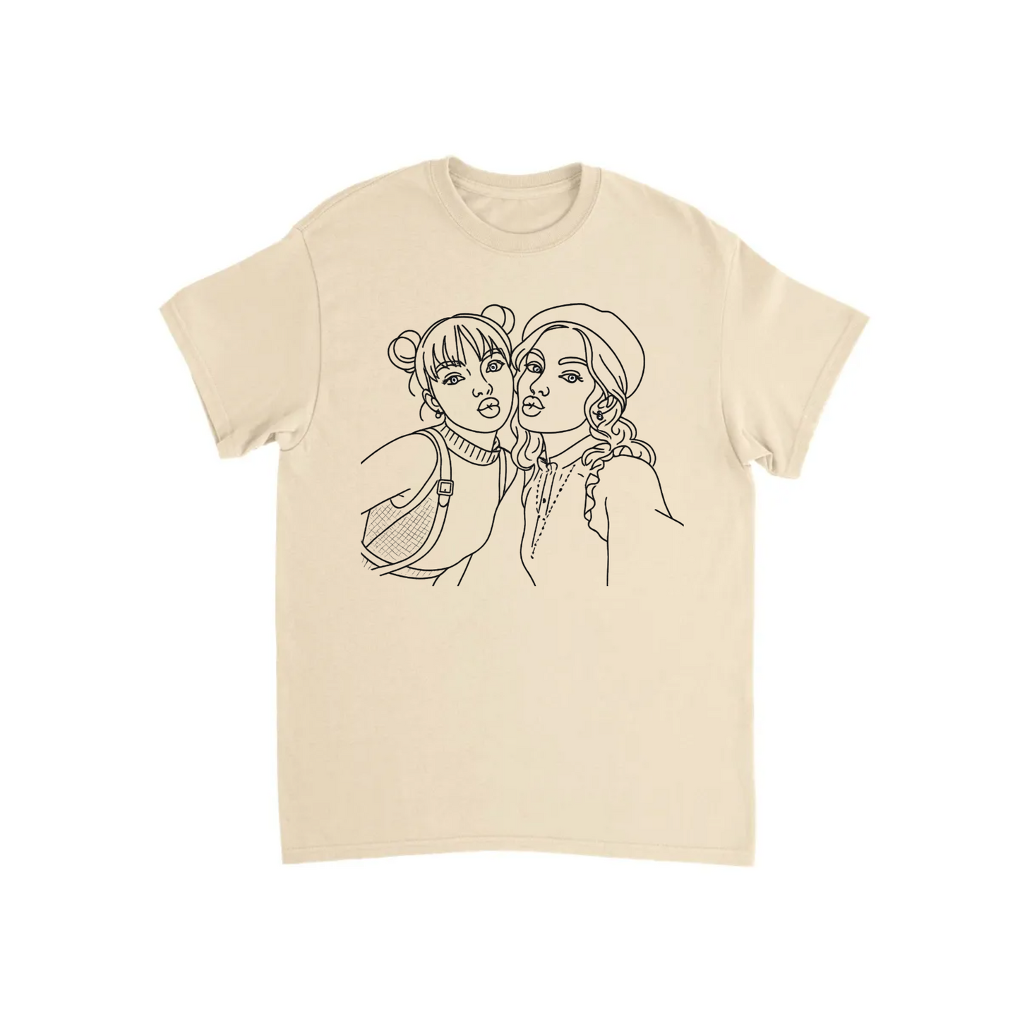 Custom Line Art T-shirt - Turn your photo into a line art