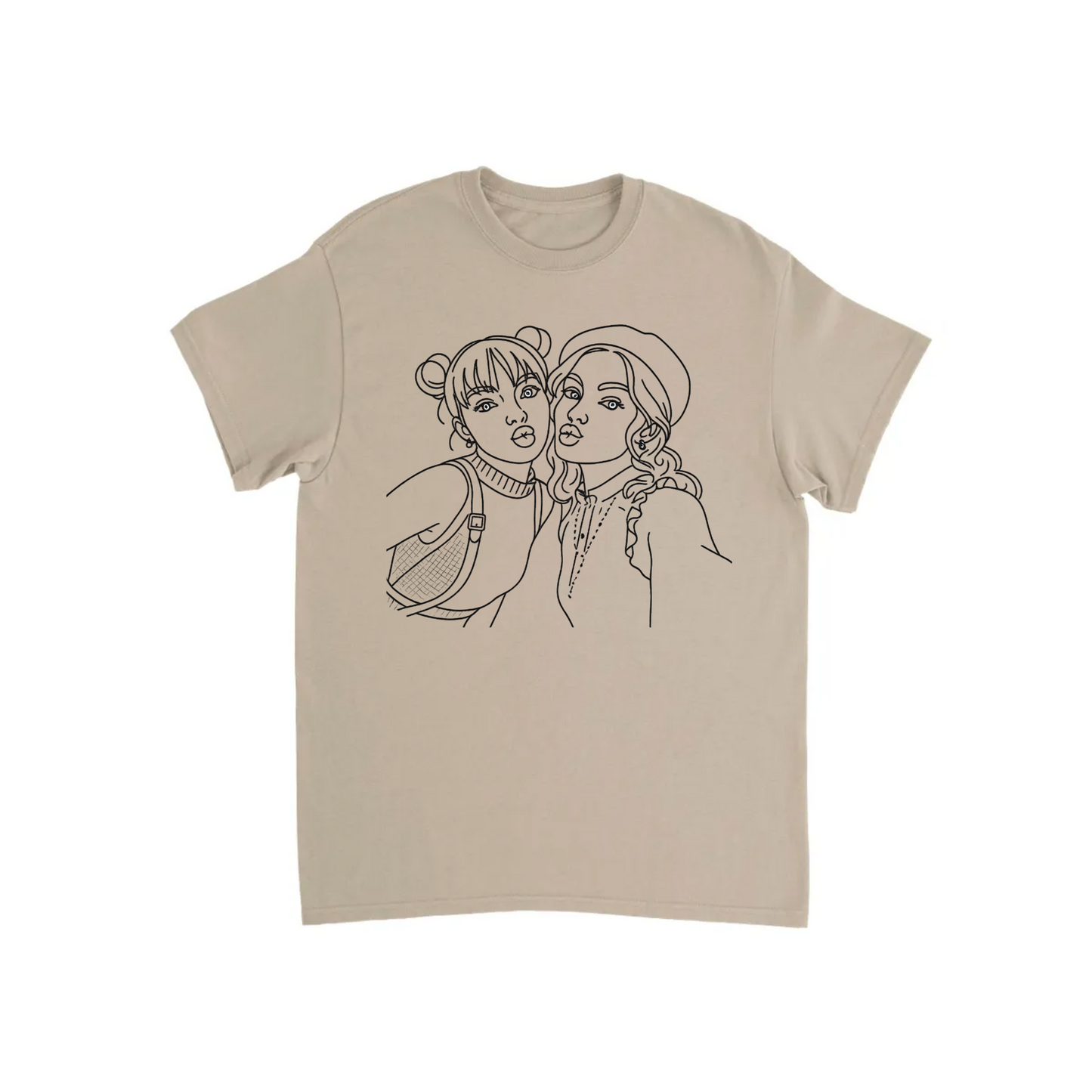 Custom Line Art T-shirt - Turn your photo into a line art