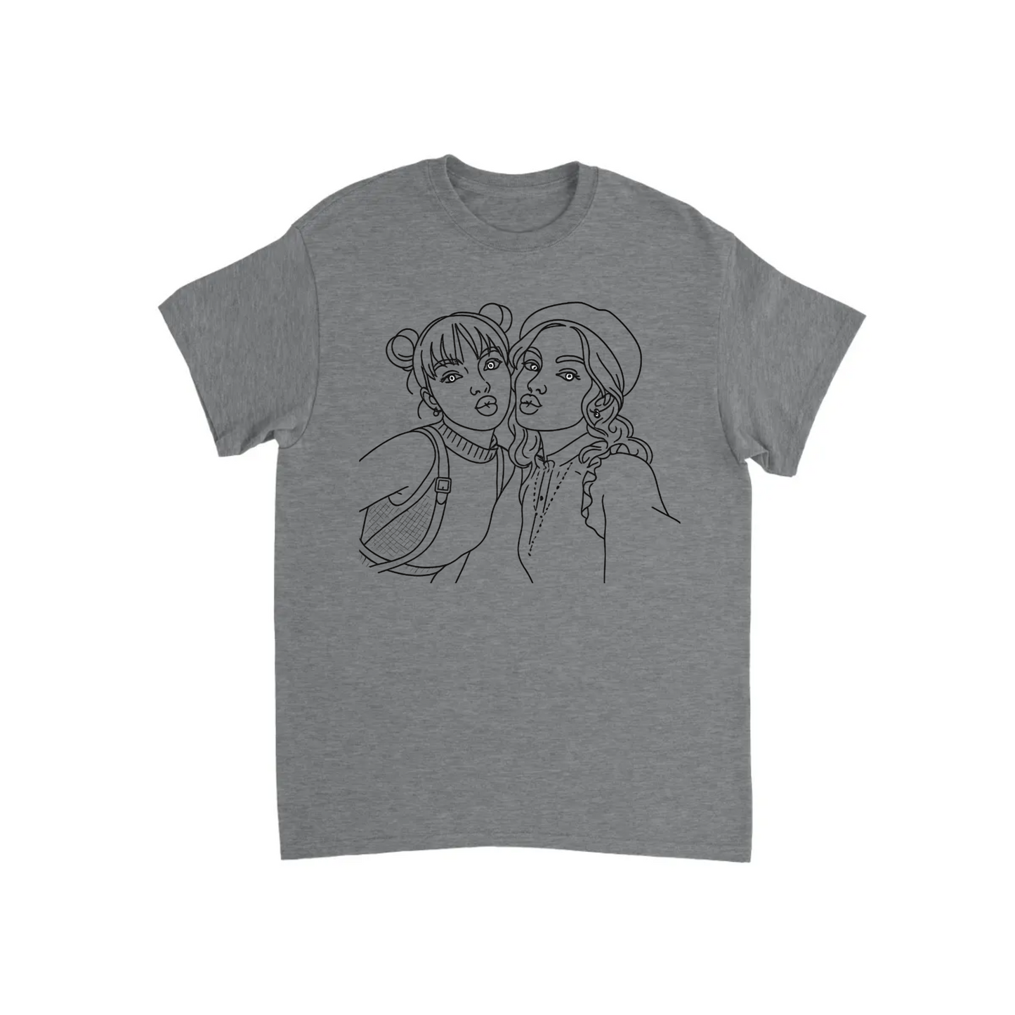 Custom Line Art T-shirt - Turn your photo into a line art