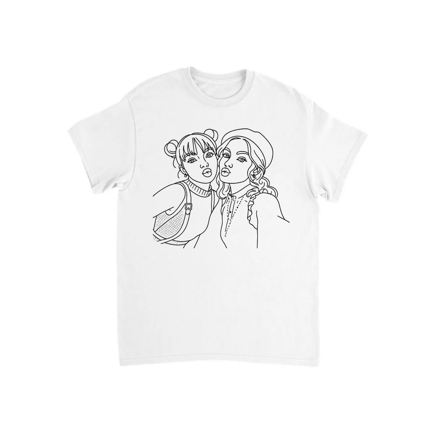 Custom Line Art T-shirt - Turn your photo into a line art