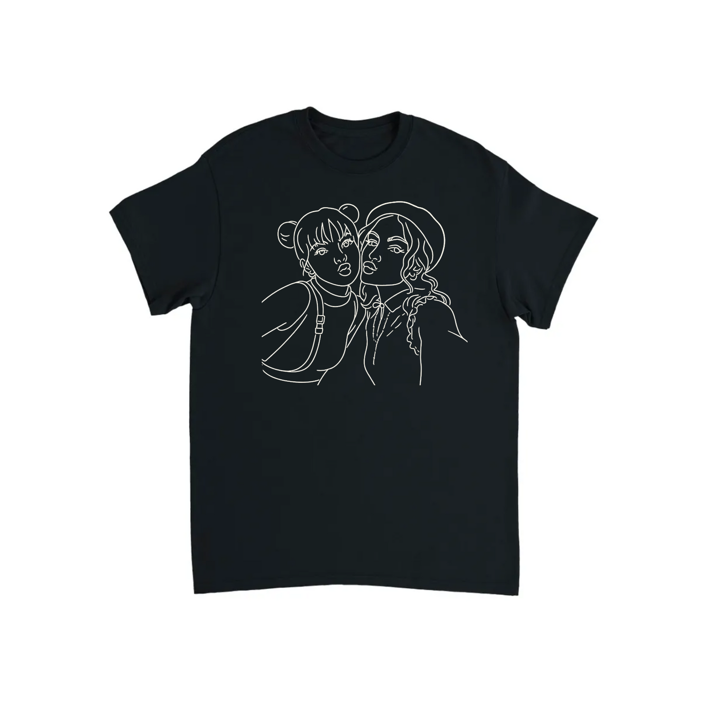 Custom Line Art T-shirt - Turn your photo into a line art