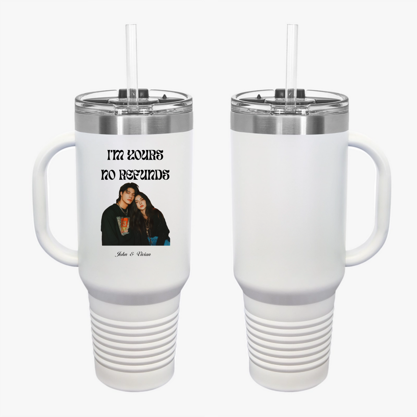 I’m Yours No Refunds – Personalized Couples Travel Mug