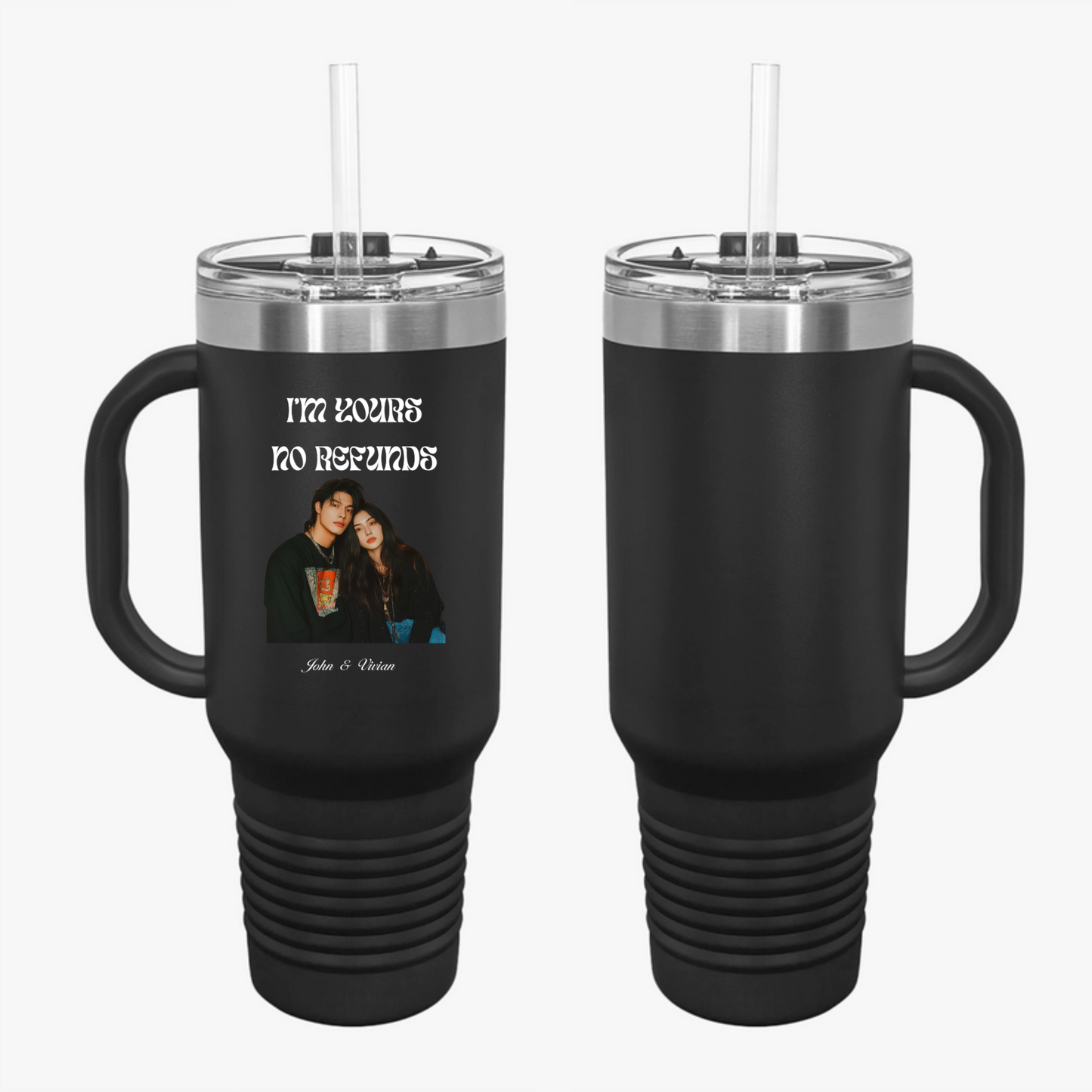 I’m Yours No Refunds – Personalized Couples Travel Mug