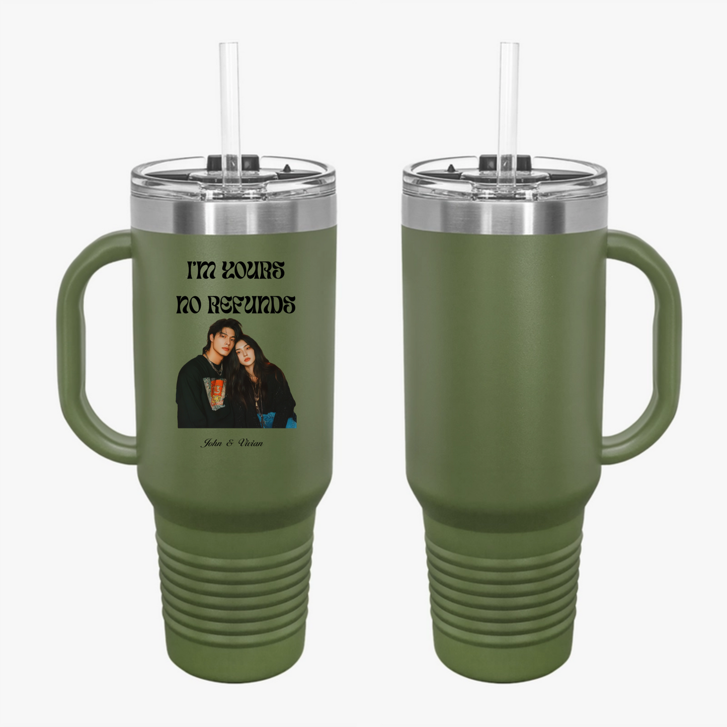 I’m Yours No Refunds – Personalized Couples Travel Mug