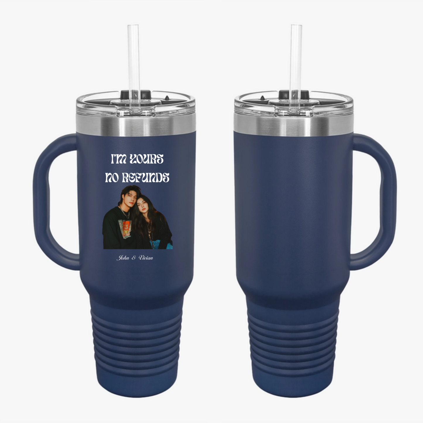 I’m Yours No Refunds – Personalized Couples Travel Mug