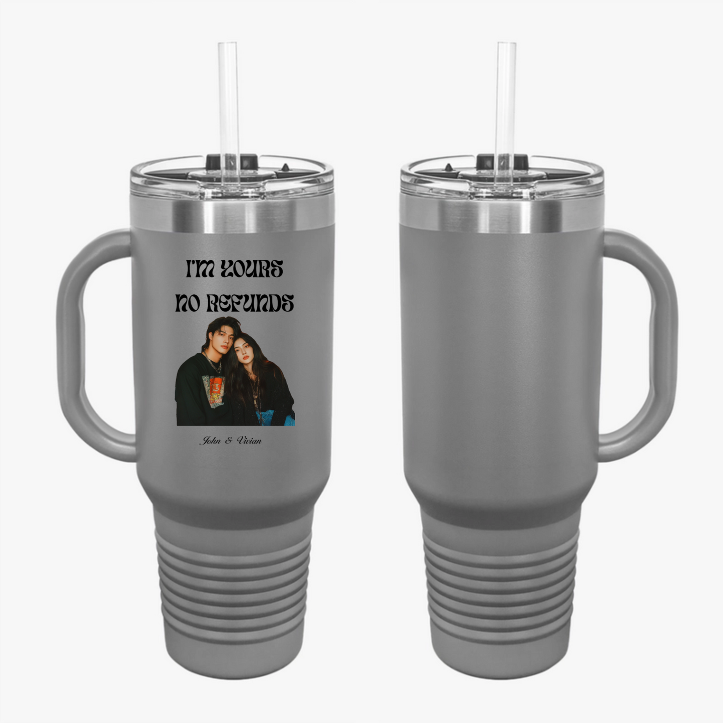 I’m Yours No Refunds – Personalized Couples Travel Mug