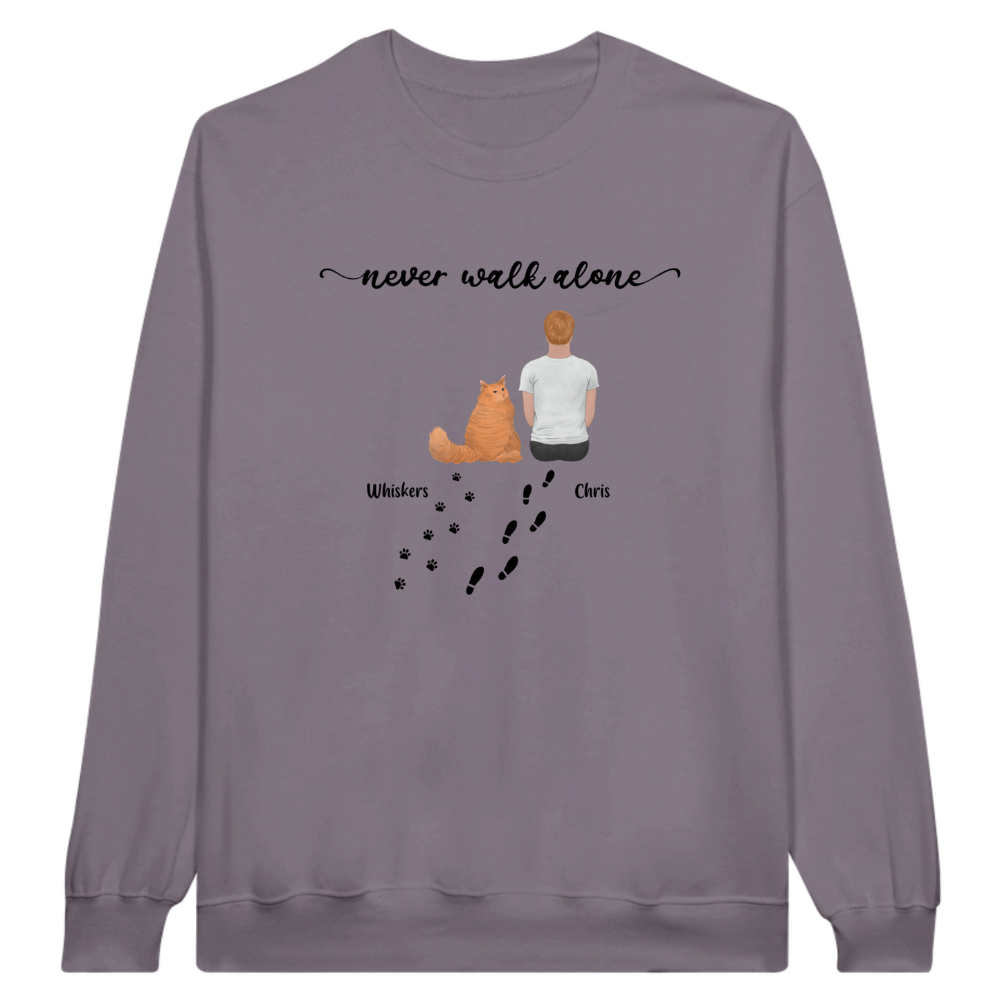 “Never walk alone” Cat Personalized Sweatshirt