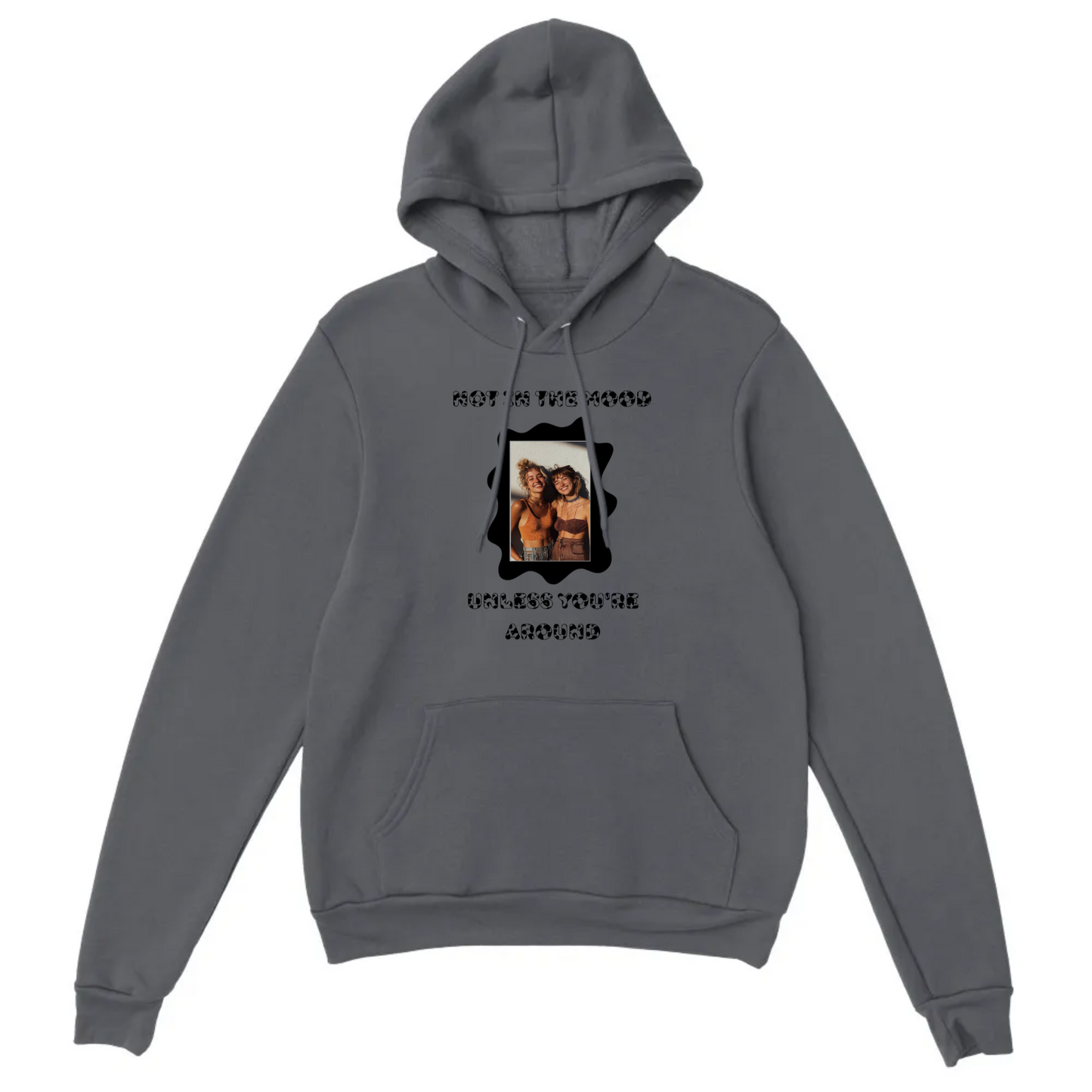 “Not in the Moo-d” Cow Print Design Hoodie