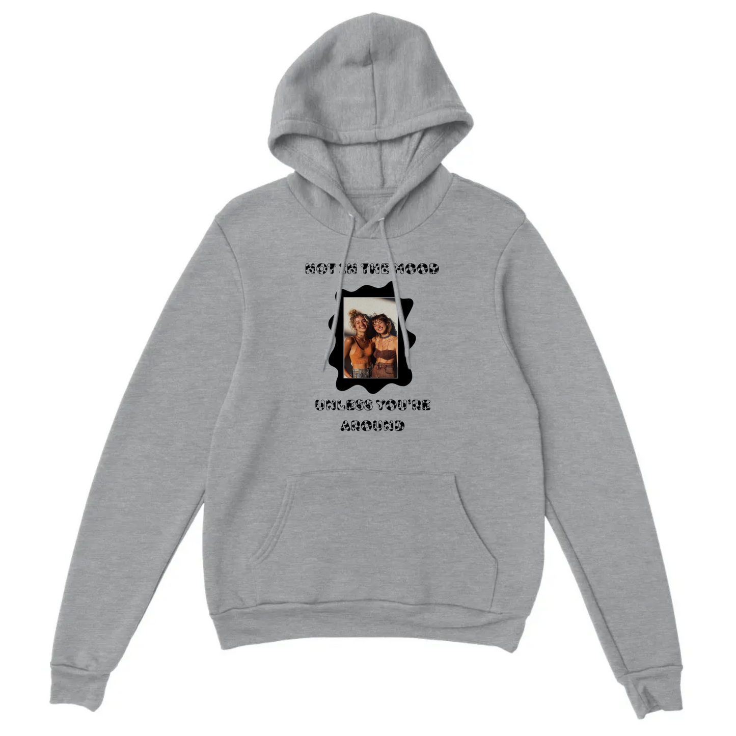 “Not in the Moo-d” Cow Print Design Hoodie