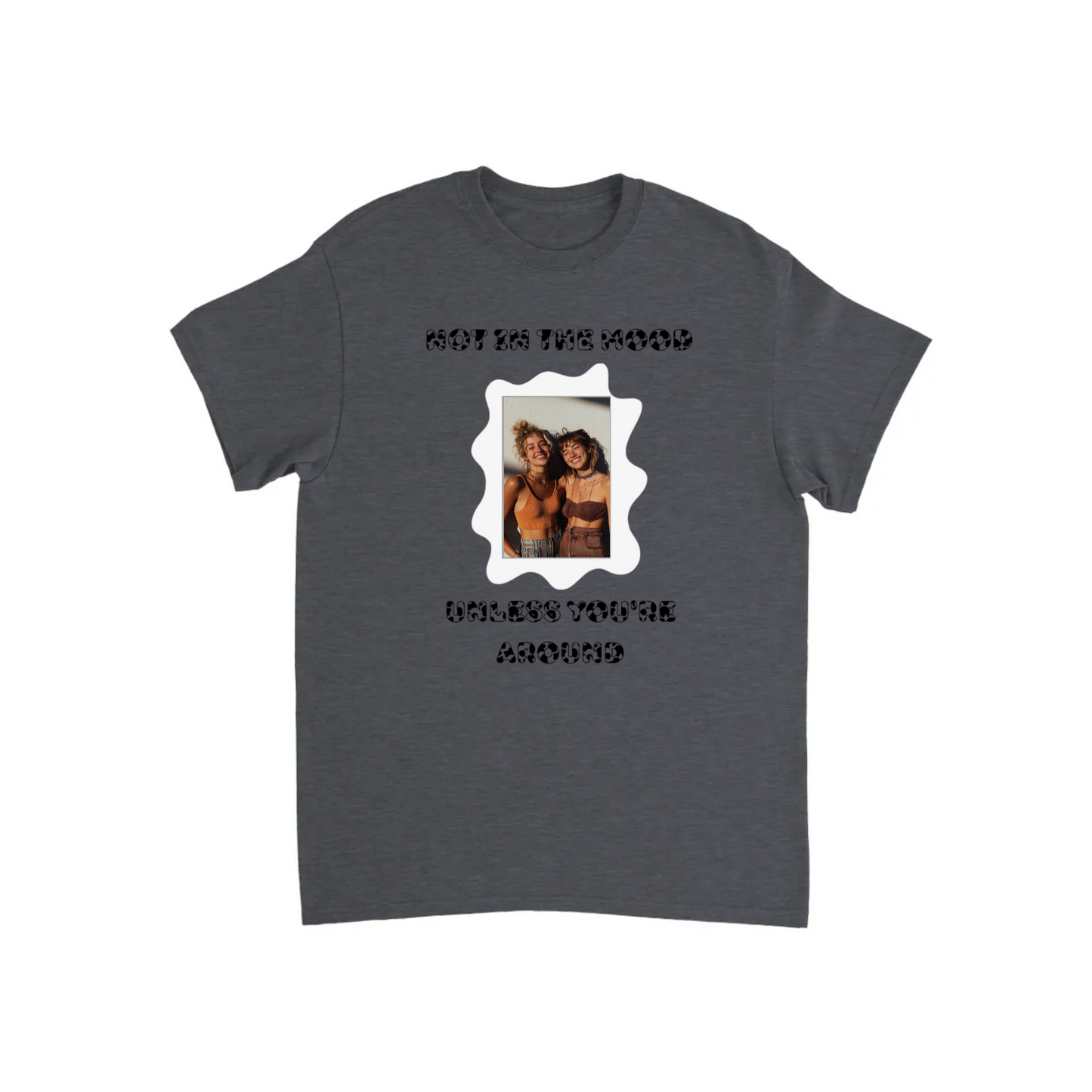 “Not in the Moo-d” Cow Print Design T-shirt